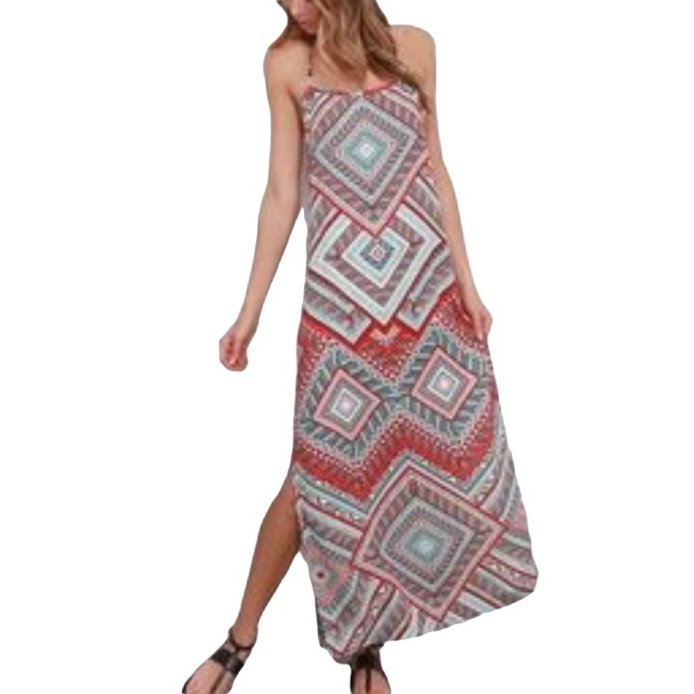 Pearle 88 Dress S Maxi High Side Slits Native Lands